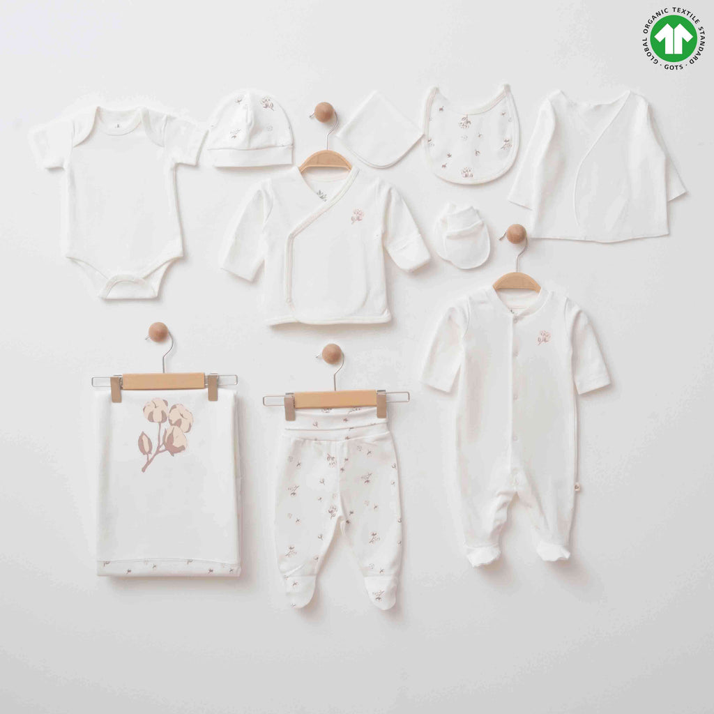 ESL-2314 ORGANİK PAMUK DESENLİ 10'LU SET
